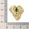 Rack Plating Brass Micro Pave Cubic Zirconia Pendants KK-U027-10G-3