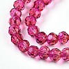 Baking Paint Transparent Glass Beads Strands X-DGLA-A035-T4mm-A03-4