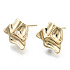 Brass Stud Earring Findings KK-N232-116-NF-1