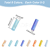 2880Pcs 8 Colors Opaque Colours Glass Twist Bugle Beads EGLA-PH0001-33-2
