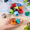 14Pcs 14 Styles Silicone Bottle Stopper AJEW-TA0002-54-7
