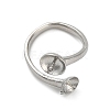 Brass Finger Cup Peg Ring Settings KK-L184-55P-2