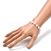 Heart Beads Stretch Bracelet for Girl Women BJEW-JB06938-01-3
