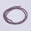 Electroplate Glass Beads Strands GLAA-F076-FR07-2