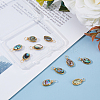 10Pcs Copper Wired Natural Abalone Shell/Paua Shell Pendants PALLOY-FI00001-4