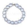 Rack Plating Brass Micro Pave Cubic Zirconia Chain Bracelets BJEW-P341-06B-P-1