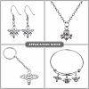 100Pcs 10 Style Tibetan Style Alloy Pendants TIBEP-CJ0001-76-6