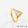 304 Stainless Steel & Cubic Zirconia Finger Rings WGD9E62-01-3