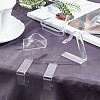 48Pcs 2 Style Transparent Plastic Tablecloth Clips AJEW-GL0002-08-4