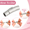 8Pcs 4 Styles Stainless Steel Bayonet Clasps STAS-DR0001-15P-3
