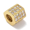 Rack Plating Brass Micro Pave Cubic Zirconia Beads KK-L224-035G-2