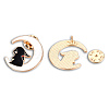 Moon with Rabbit Shape Enamel Pin JEWB-N007-198-3