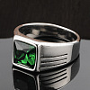 Fashionable 304 Stainless Steel Cubic Zirconia Finger Rings for Men FS-WGE7444-10-1