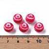 Opaque Striped Acrylic Beads MACR-S373-27D-03-4