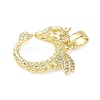 Brass Micro Pave Cubic Zirconia Pendants ZIRC-I356-18G-2