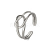 Stainless Steel Open Cuff Rings PW-WGC25DA-02-1