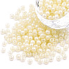 6/0 Imitation Jade Glass Seed Beads SEED-N004-006-12-1