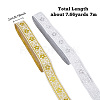 SUPERFINDINGS 2 Rolls 2 Colors Ethnic Style Embroidery Polyester Ribbons OCOR-FH0001-15B-2