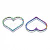 Rainbow Color 201 Stainless Steel Linking Rings STAS-S119-063-3
