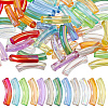 60Pcs 12 Colors UV Plating Transparent Rainbow Iridescent Acrylic Beads OACR-DC0001-58-1
