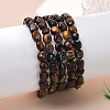 Natural Tiger Eye Bead Stretch Bracelets BJEW-K213-04-2