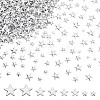 1200Pcs 4 Styles Aluminum Hotfix Iron On Star Studs FIND-NB0006-17P-1