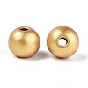 Spray Painted Round Natural Schima Wood Beads WOOD-A018-12mm-01-2