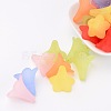 Mixed Color Frosted Flower Acrylic Beads X-PL631-3
