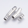 Tarnish Resistant 304 Stainless Steel Bayonet Clasps X-STAS-E427D-4P-3