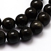 Natural Obsidian Beads Strands X-G-F364-08-10mm-3