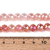 Anti-Tarnish Electroplate Glass Beads Strands GLAA-N064-8mm-06-2