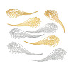 8Pcs 2 Colors Brass Filigree Big Pendants KKC-TA0001-07-2