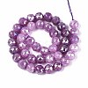 Anti-Tarnish Electroplate Glass Beads Strands GLAA-N064-10mm-07-2