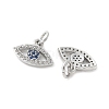 Brass Micro Pave Cubic Zirconia Charms KK-U056-28P-2