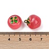 Transparent Glass Apple Pendants X1-DGLA-E004-16D-3