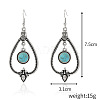 Bohemian Style Alloy Synthetic Turquoise Dangle Earrings FS-WG7654C-05-1