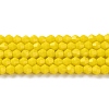 Opaque Solid Color Imitation Jade Glass Beads Strands EGLA-A039-P4mm-D05-1