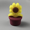 Sunflower Silicone Beads SIL-WH0008-40E-1