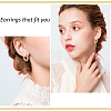 ANATTASOUL 12Pcs 6 Styles Brass Micro Pave Clear Cubic Zirconia Hoop Earrings EJEW-AN0004-59-3