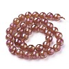 Electroplate Natural Carnelian Beads Strands G-P430-10-D-1