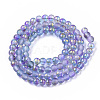 Frosted Spray Painted Glass Beads Strands GLAA-N035-03A-C05-2