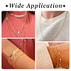 Brass Heart Link Chain Bracelet & Necklace with 304 Stainless Steel Lobster Claw Clasps SJEW-TA0001-03-8