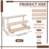 3-Tier Wood Jewelry Display Card Display Riser Stands ODIS-WH0086-104A-3