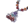 Natural & Synthetic Gemstone and Rhodochrosite Pendant Necklaces NJEW-G324-A01-2