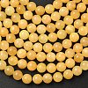 Natural Yellow Jade Bead Strands G-K121-02-8mm-2