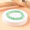 Dyed Natural Green Aventurine Beads Stretch Bracelets BJEW-Q305-4
