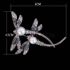 Dragonfly Alloy Rhinestone Brooch PW-WG859D6-01-4
