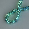 Luminous Handmade Gold Foil Glass Beads Strands FOIL-N029-02A-04-2
