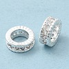 Rack Plating Brass Micro Pave Cubic Zirconia Beads KK-A186-03C-S-4