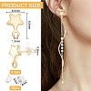 BENECREAT 9 Pair Brass Stud Earring Findings KK-BC0011-14-2